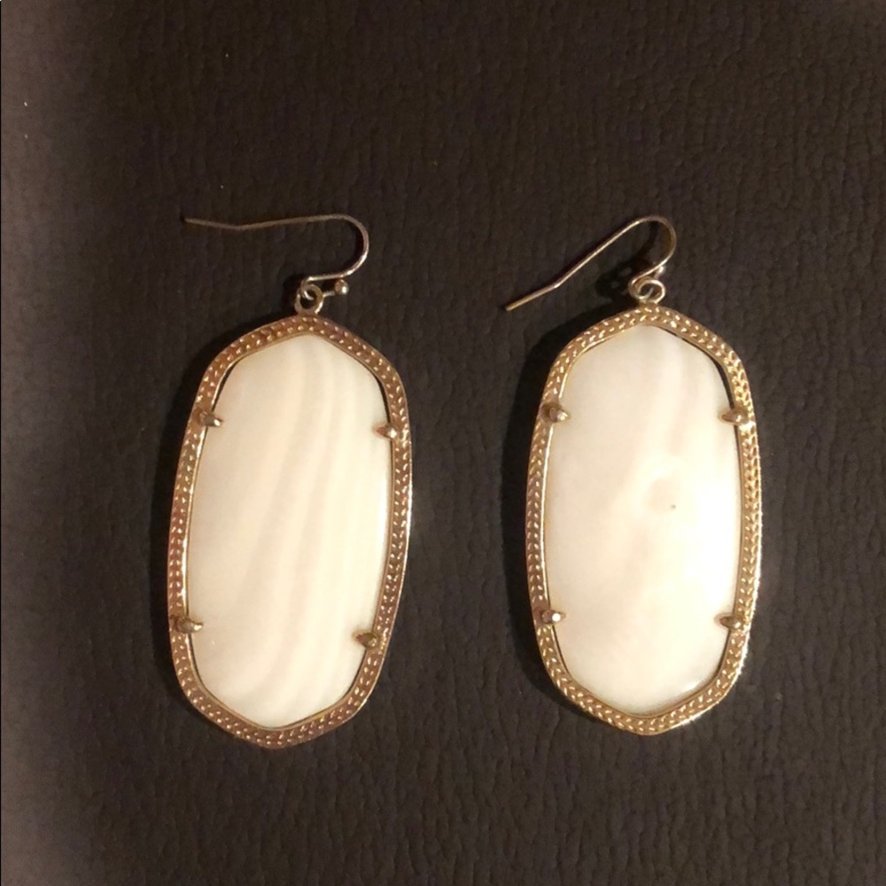 Kendra Scott pearl white earrings